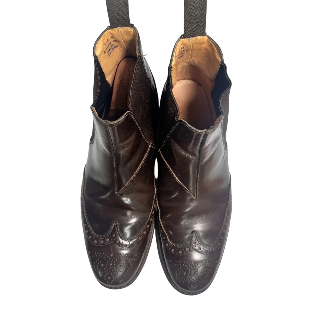 Church's Ketsby Leather Wingtip Broque Chelsea Boots Dark Brown 10